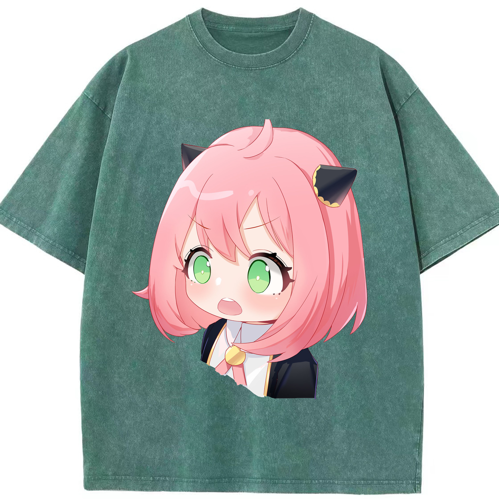 （画像用） SPY×FAMILY间谍家家酒 綿100% ヴィンテージ風 半袖Tシャツ（フロントプリント）